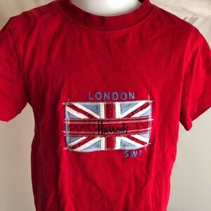 Harrods Union Jack flag red multicolor short sleeve t-shirt